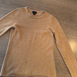 JCrew tan cashmere sweater